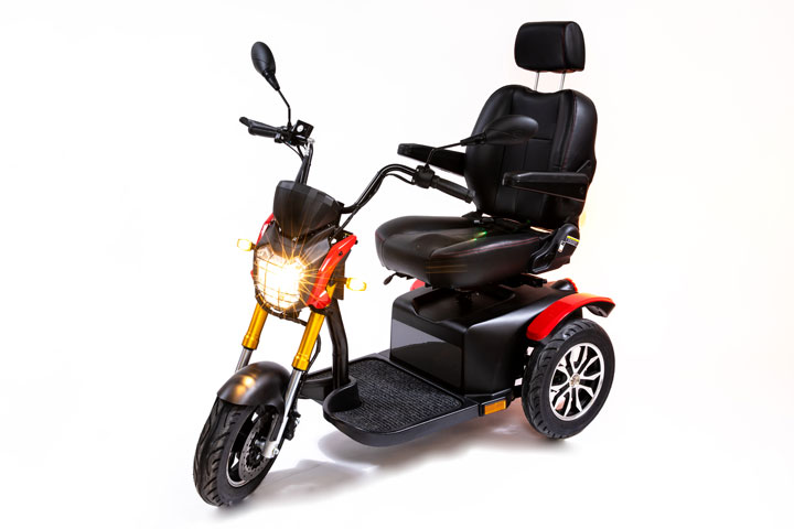 Dreirad-Seniorenmobil, Modell madeira in der Farbe rot